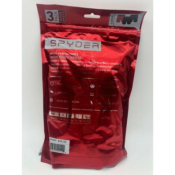 Spyder Performance Mesh Men's Boxer Briefs 3 Pack Size XL - Picture 10 of 11